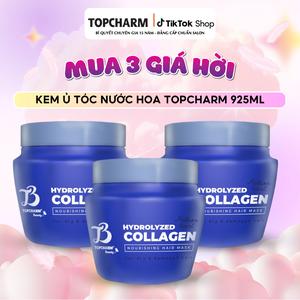 [COMBO SIÊU HỜI] Kem ủ tóc Collagen Keratin mềm mượt phục hồi hư tổn tóc gãy rụng hương nước hoa Topcharm 925ml Women Nữ Chăm Sóc Tóc Dưỡng Tóc