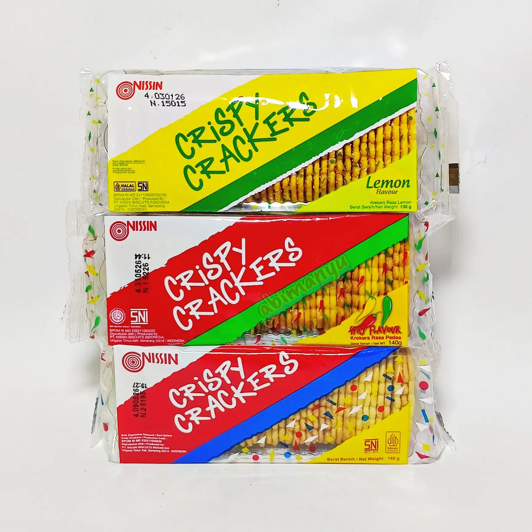 nissin crispy crackers 140 gram - krispi kreker keju