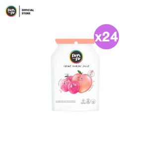 (แพ็ก 24) Sunsu ซันซุ ขนมเยลลี่ รสพีช & ลิ้นจี่ จำนวน 24 ซอง เยลลี่บุก 0 แคล ของขวัญ