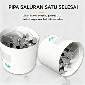 Kipas Ventilasi Terbaik - Kipas Exhaust Duduk 12cm, Kipas Ducting PVC 15cm, Kipas Angin Kamar Mandi 20cm, Kipas Hisap Diameter Besar 25cm, Exhaust Fan Silinder Model ABC, Deringkan Udara Efisien