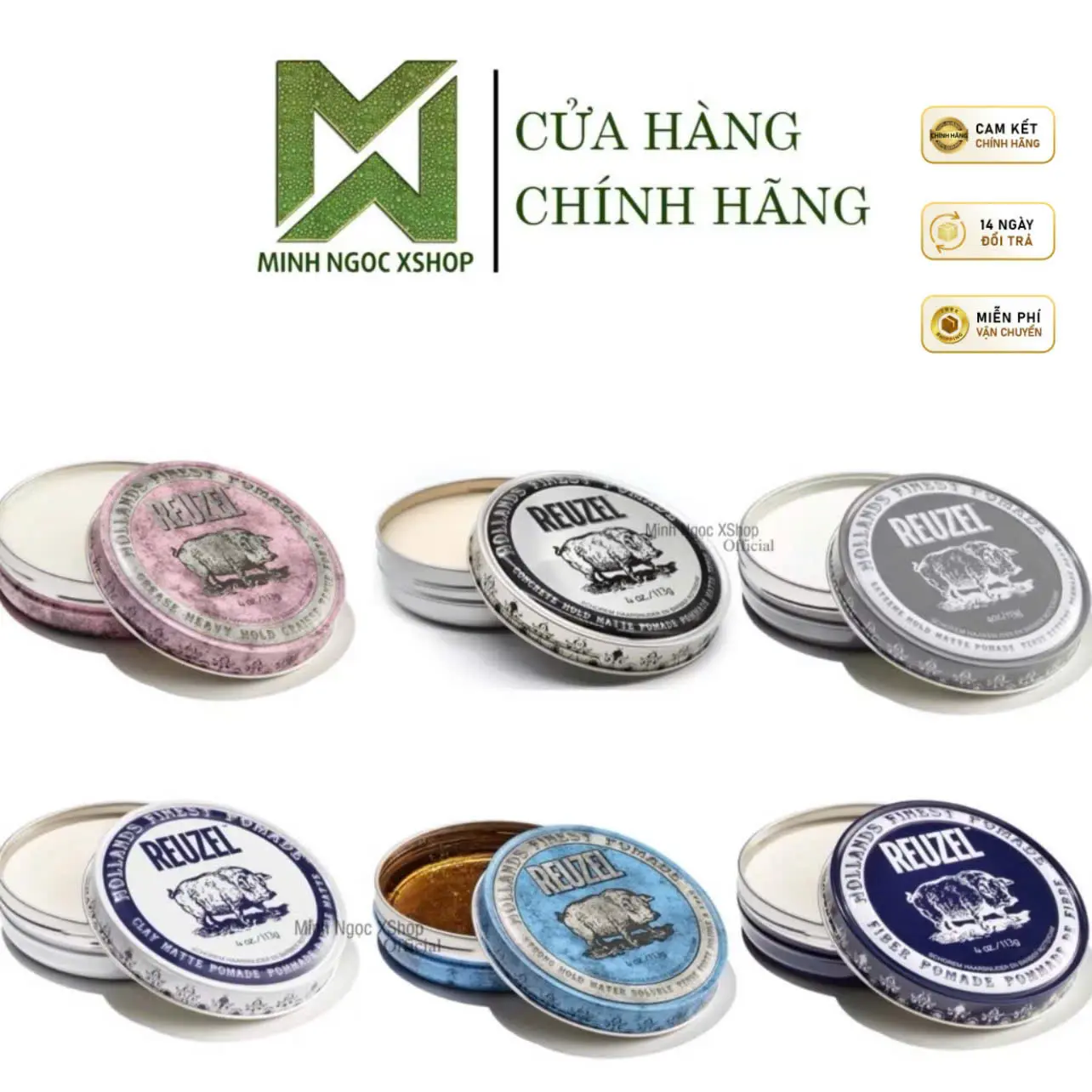Sáp vuốt tóc nam Reuzel Pomade 35G - 113G
