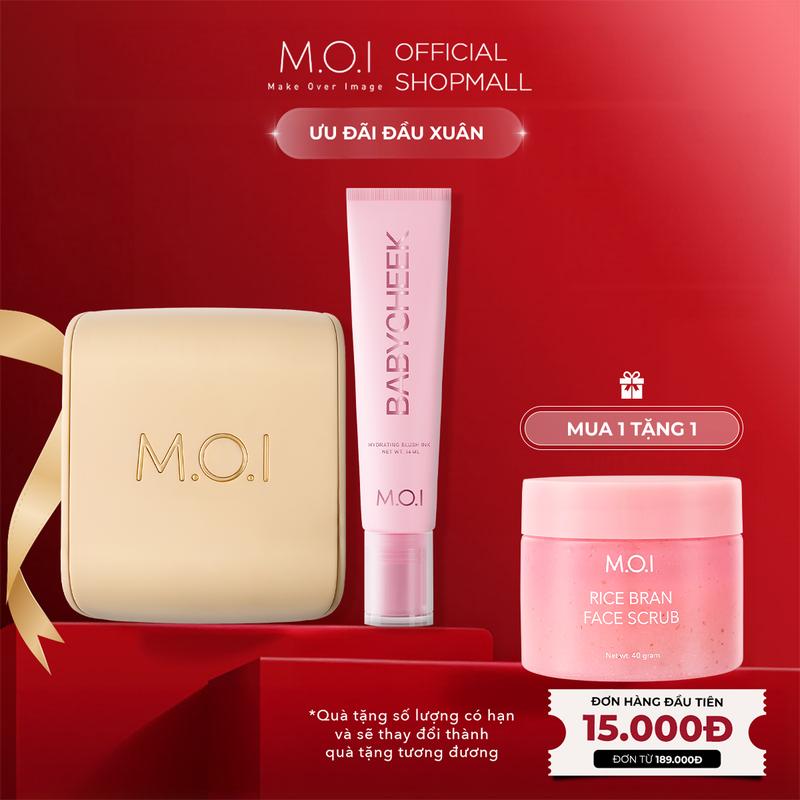Bộ đôi phấn nước MOI Baby Skin Cushion và má hồng sữa ửng hồng tự nhiên Baby Cheek Blush Ink