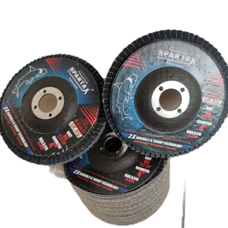spartax 4 inch Flap DISC GRIT 60 mata gerinda poles 4" 2