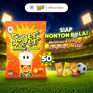 Super Zuper Permen Asem Rasa Buah Bag - Sour Candy Mix 1 Bag (Isi 50 Pcs)