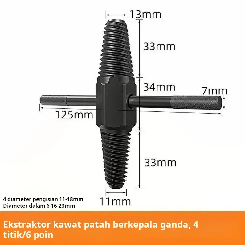 Alat Pelepas Kawat Rusak Katup Sudut Keran Ekstraktor Kawat Rusak 4/6 Poin Pipa Air Anti Kawat Pipa Rusak Kepala Rusak 5