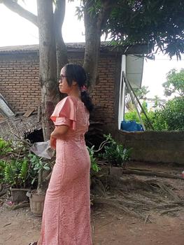 Product Review of Dress Brukat Amanda / Dress brukat / Dress wanita / Dress kondangan Cantik Casual Panjang Velvet Formal Sabrina Nyaman Pesta Mewah Gaun from m**5 3