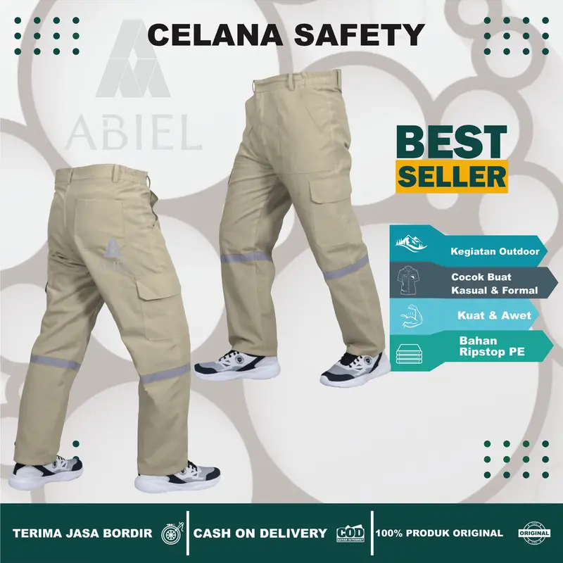 (DIKIRIM DARI BANDUNG) CELANA KERJA WEARPACK SAFETY / SETELAN PROYEK MODEL PDL / CELANA SETELAN KATELPAK Panjang Pria Navy Hitam 6