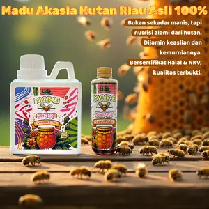 Madu Super Sumatera Akasia Carva – Madu Hutan Riau Asli 100% Murni Premium Alami, Bersertifikat Halal & NKV, Madu Akasia Terbaik - Madu 1Kg 500Gram 1 Liter