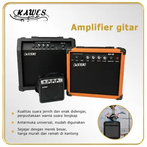 Ampli GitarElektrik dan Akustik  Ampli Gitar SudahInclude Efek Distorsi  Ampli Gitar 5W 15W Amplifier