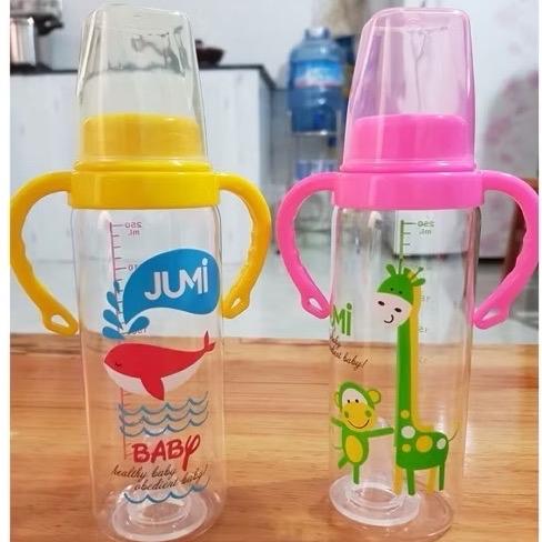 Bình sữa cổ hẹp 2 tay cầm JUMI (CAACRA) và không tay jumi (cacara)