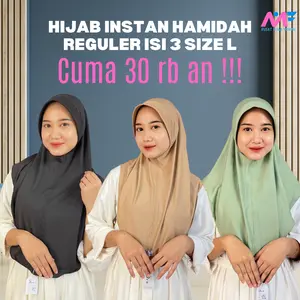 MF_Hijab - [Size L Isi 3 Pcs] Hijab Instan Bergo Hamidah | Hijab Trendy dan Menutup Dada