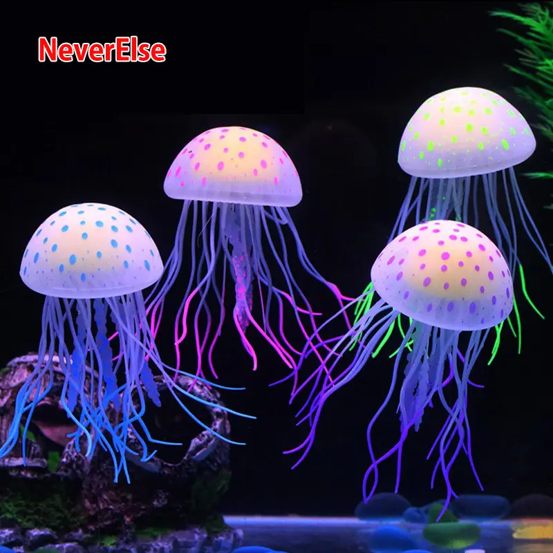 Đồ Trang Trí Bể Cá, Sứa Huỳnh Quang Nhân Tạo, Nổi Và Đầy Màu Sắc, Đồ Trang Trí Bể Cá, Đồ Chơi Mô Hình Sứa Cốc Hút, Đồ Trang Trí Bể Cá, Đồ Dùng Nước Cảnh Quan