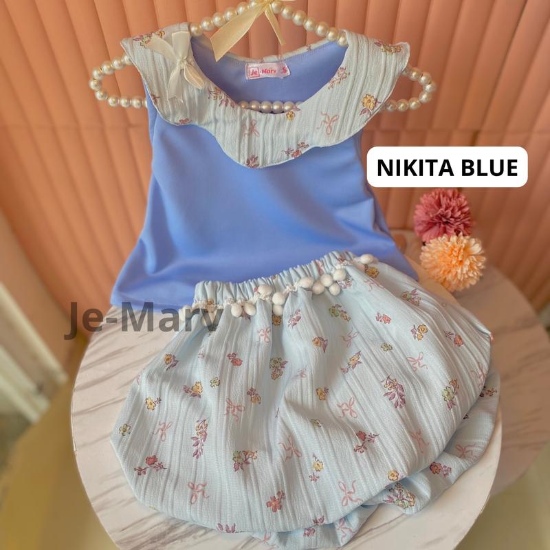 NIKITA SETELAN BAJU ANAK PEREMPUAN ROK BALON LUCU KOREAN