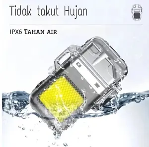 Lampu Senter Korek Api Mini Led 3 Mode Waterproff / Isi Ulang COB Senter Listrik Transparan Tahan Air Ringan Luar Ruangan Berkemah Camping