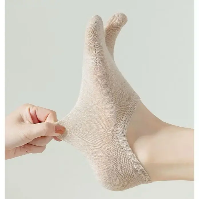 JOIN Kaos Kaki Wanita Semata Kaki Polos Korean Style Ankle Socks / Kaos Kaki Pendek Jempol Semata Kaki / Hidden Invisible Women Socks / Kaos Kaki Jari 204 7