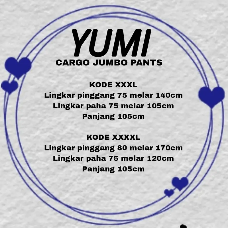 Celana Jumbo Yumi OOTD Hijab Style Jumbo LP 75 - 170 cm Pj 105 BB 70 - 150 kg an Celana Panjang Cargo Soft Jeans Stretch / Melar Tebal Pants Wanita Basic Kulot / Serut Jogger Kasual / Outdoor Denim 8