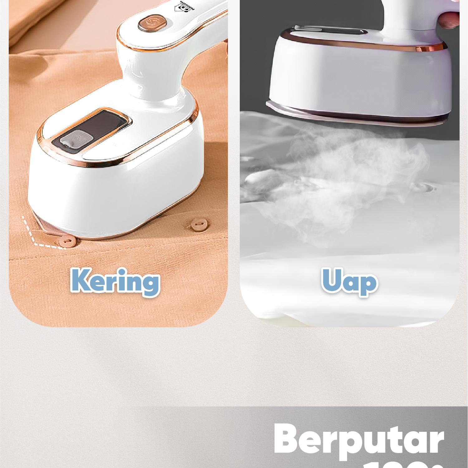 Pandaoma Setrika Uap Vulga Setrika 2in1 Setrika Mini Setrika Portable Cepat Panas