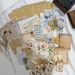 67 pcs journal kit Scrapbook Journaling Jurnal Kit Journal Kit Vintage Diari Kertas Dekorasi doilies paper brown Journal Kit Vintage Diari Kertas Dekorasi  deco diari DIY scrapbooking paper pack kertas dekorasi