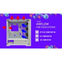 Gambar CASING CUBE GAMING SILKA Glass/Mesh - Mid Tower ATX Case Tempered Glass/Mesh (Free 3x RGB Fan) dari Techno Computer Bali Kota Denpasar 4 Tokopedia