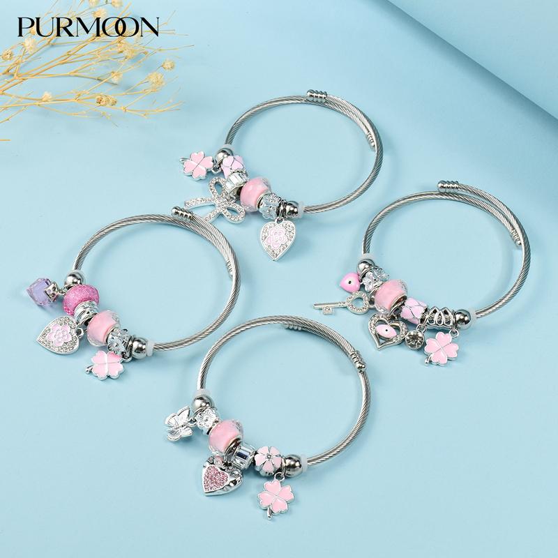 Product Introduction of Purmoon Bracelets Lucky Charm Bangles For Women Handmade Adjustable Bracelets For Girls Gift For Her B111 B113 B114 B115 B116 B117 30