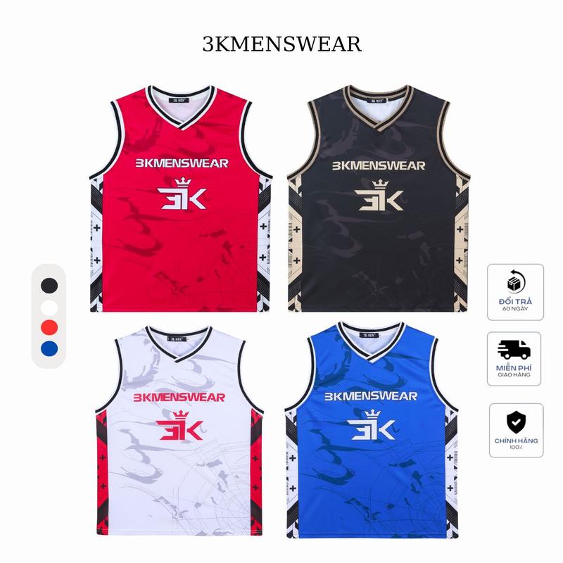 [COMBO2 Áo] Áo tanktop thể thao from rộng, áo 3 lỗ 3KMENSWEAR Spider bóng rổ, tập gym chất liệu thun lạnh thể thao thoáng mát