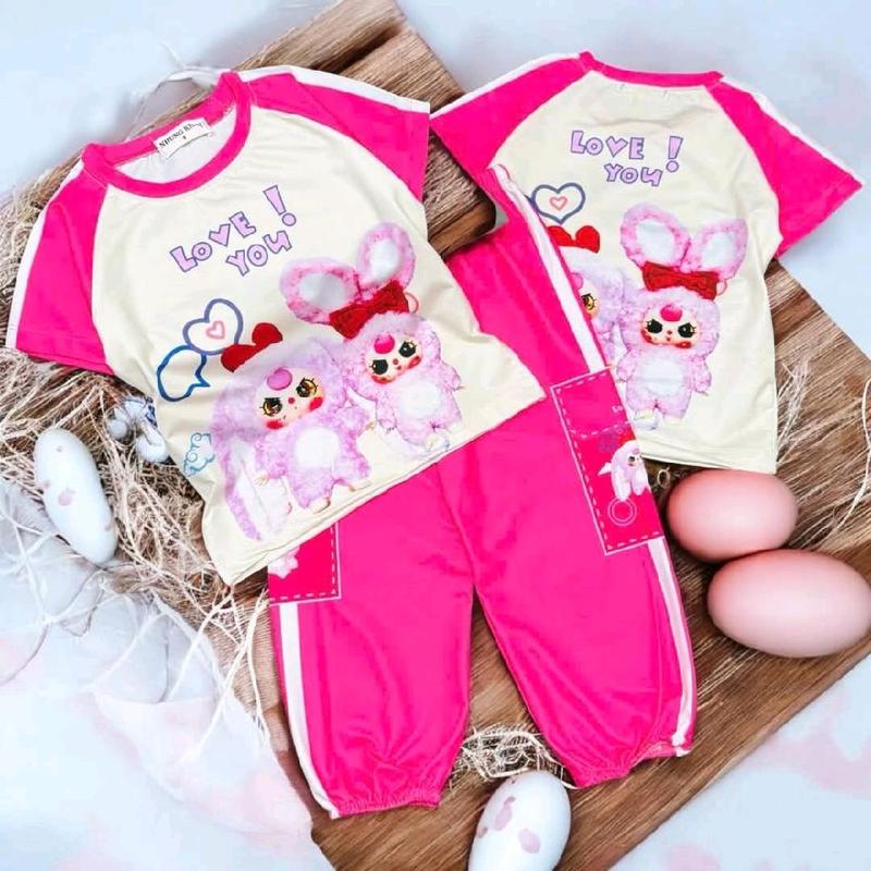 (10kg-45kg) Set tay ngắn quần dài quần ống bo siêu đẹp cho bé gái 3