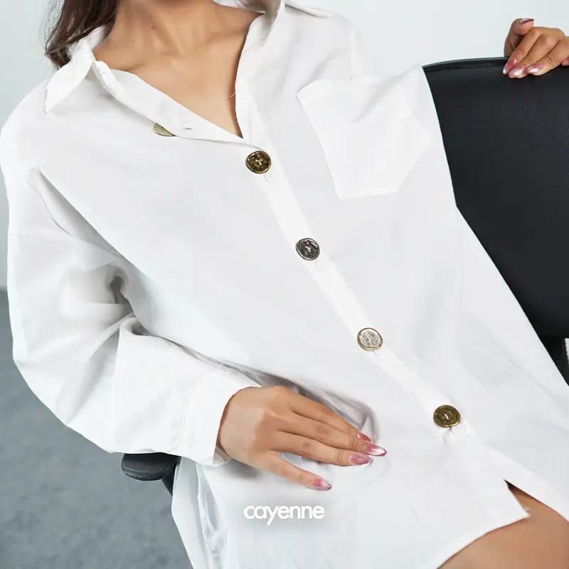 CAYENNE-Grosir 4 Pcs Kemeja Elora 7047- Atasan Wanita 2