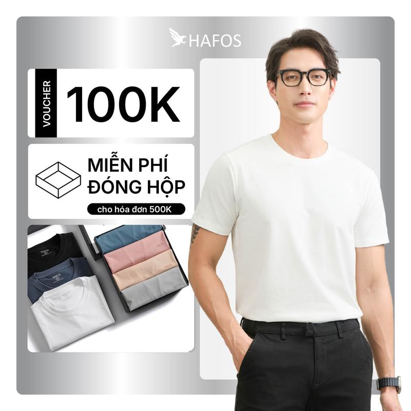 [Deal độc quyền] Áo thun nam cổ tròn Hafos Basic chất vải Cotton 4 chiều,hạn chế nhăn, thoáng mát,nhiều màu dễ lựa chọn,không kén da,form Menswear, Regular fit aothun  basic