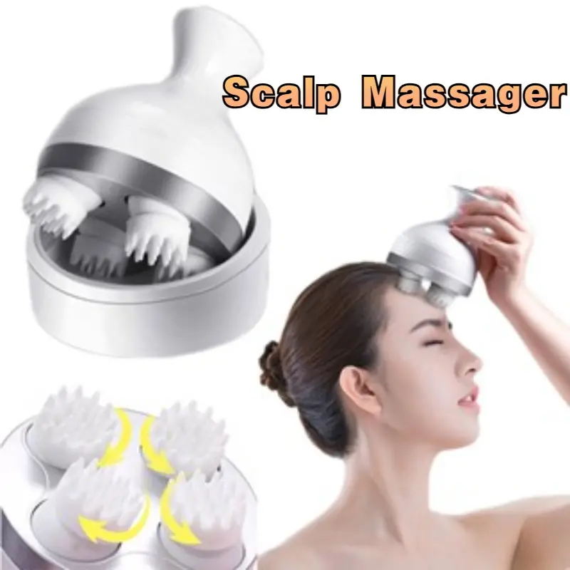 Alat Pemijat Kepala Elektrik Scalp Massager Tahan Air Pijat Kulit Kepala Bahu Tangan Lengan Bahu Punggung Wajah Terapi kombinasi anti flek Pijit Therapy Tubuh 0