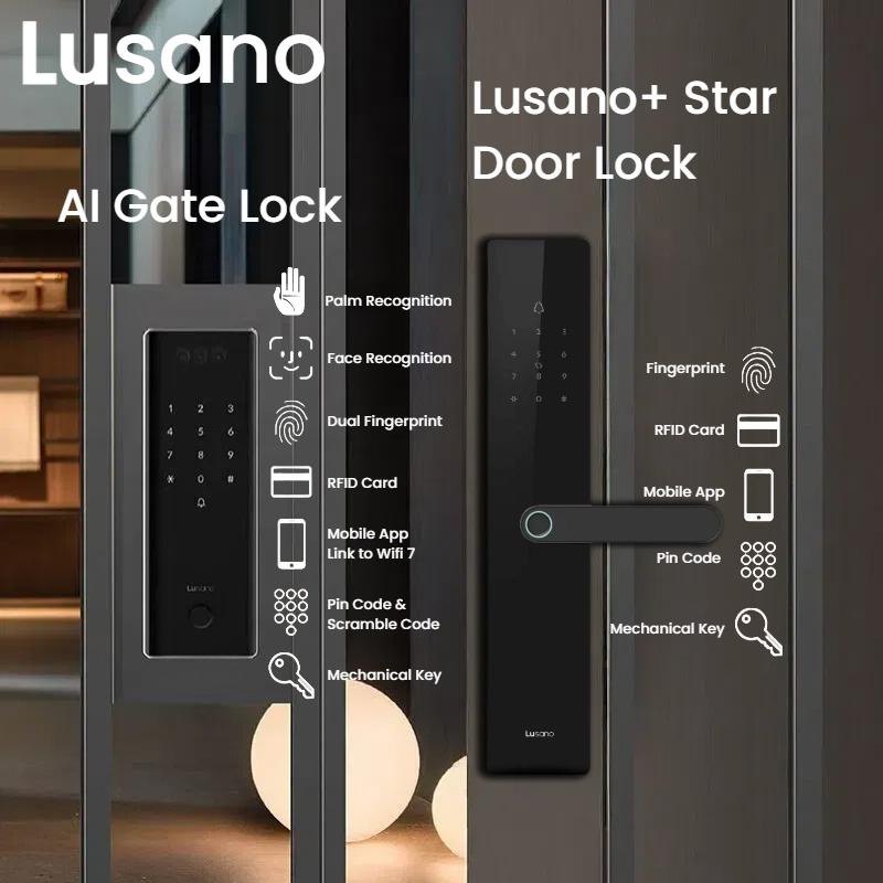[Big Sale] Lusano AI Gate lock Face Recognition Lusano+ Star Mortise ...