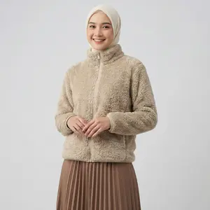 Jaket Sweater Bulu Sherpa Zipper Premium Unisex Pria Wanita Bisa COD Jacket Serpa Mantel Kualitas Terbaik Tebal dan Nyaman