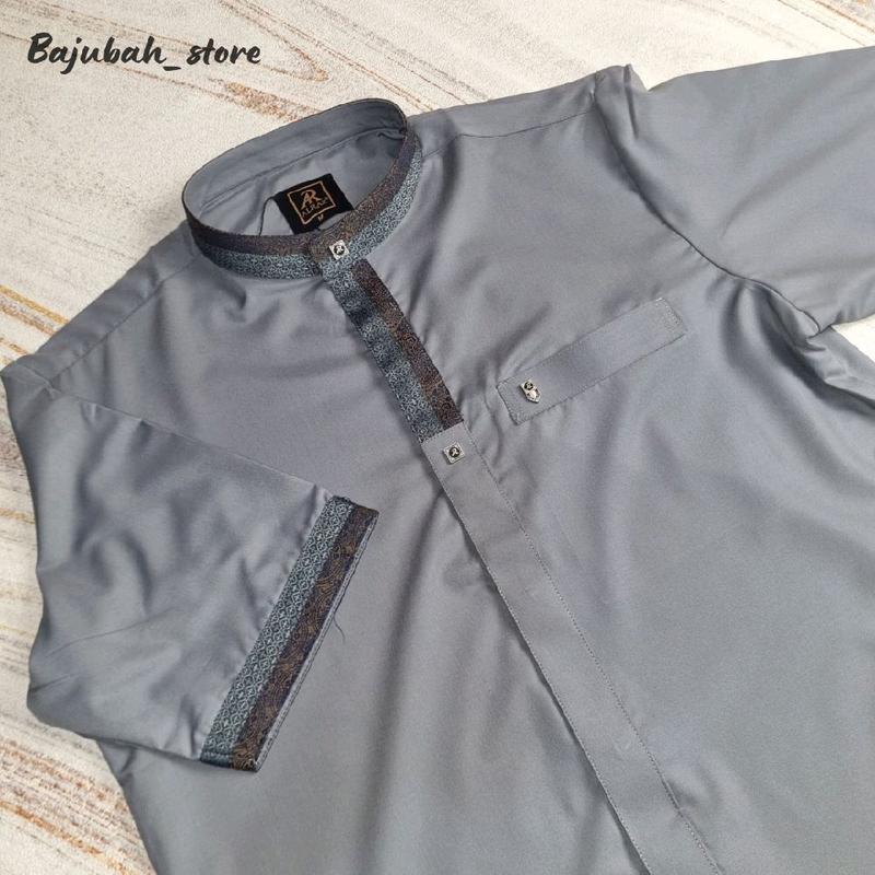 Baju Koko Alraz FACHRUDDIN Lengan Pendek Pria Muslim Premium  / Kemeja Pria Dewasa Katun Premium 2
