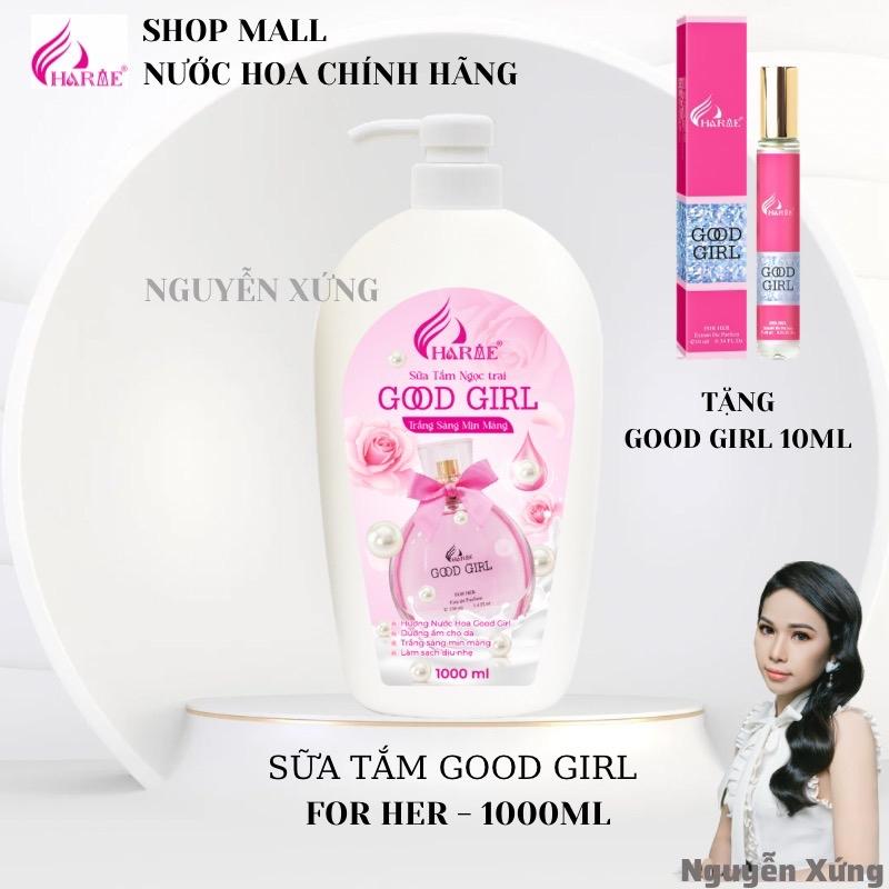 Sữa Tắm Ngọc Trai  GOOD GIRL 1000ML - CHARME PERFUME ( TẶNG Nước Hoa GOOD GIRL 10ML  )