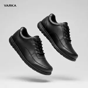 Sepatu Pantofel Pria V 4493 Varka Casual Kulit Sintetis Formal Kerja Kantor Kuliah Sekolah Hitam