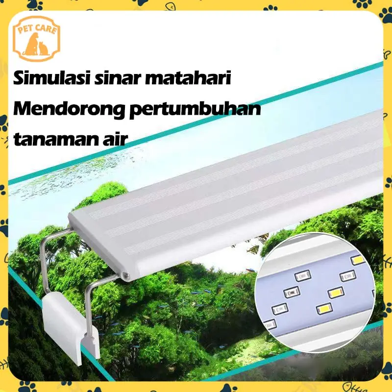Lampu Led Aquarium Gantung Akuarium 20-90CM Aquascape Ikan hias Led Varian Lampu Rumput Air Tangki ikan 4