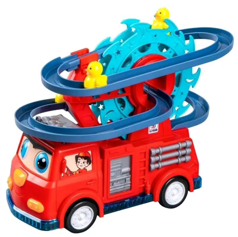 Mainan Anak Mobil Pemadam Perosotan Putar Bebek Toy 3