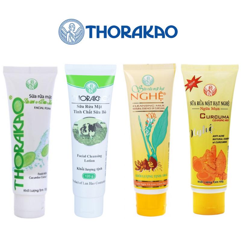  Sữa rửa mặt Thorakao chiết xuất từ nghệ củ nghệ lá sữa bò dành cho phụ nữ chăm sóc da Skincare Skincare 