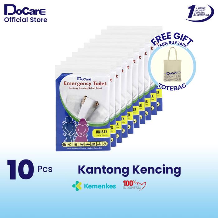 Gambar [Promo Bundling 10 Pack] - DoCare Kantong Kencing Sekali Pakai - Kemasan 1 Pcs Wadah Berkemih Darurat Traveling Umrah & Haji dari Docare Laras Indonesia Kab. Bekasi Tokopedia