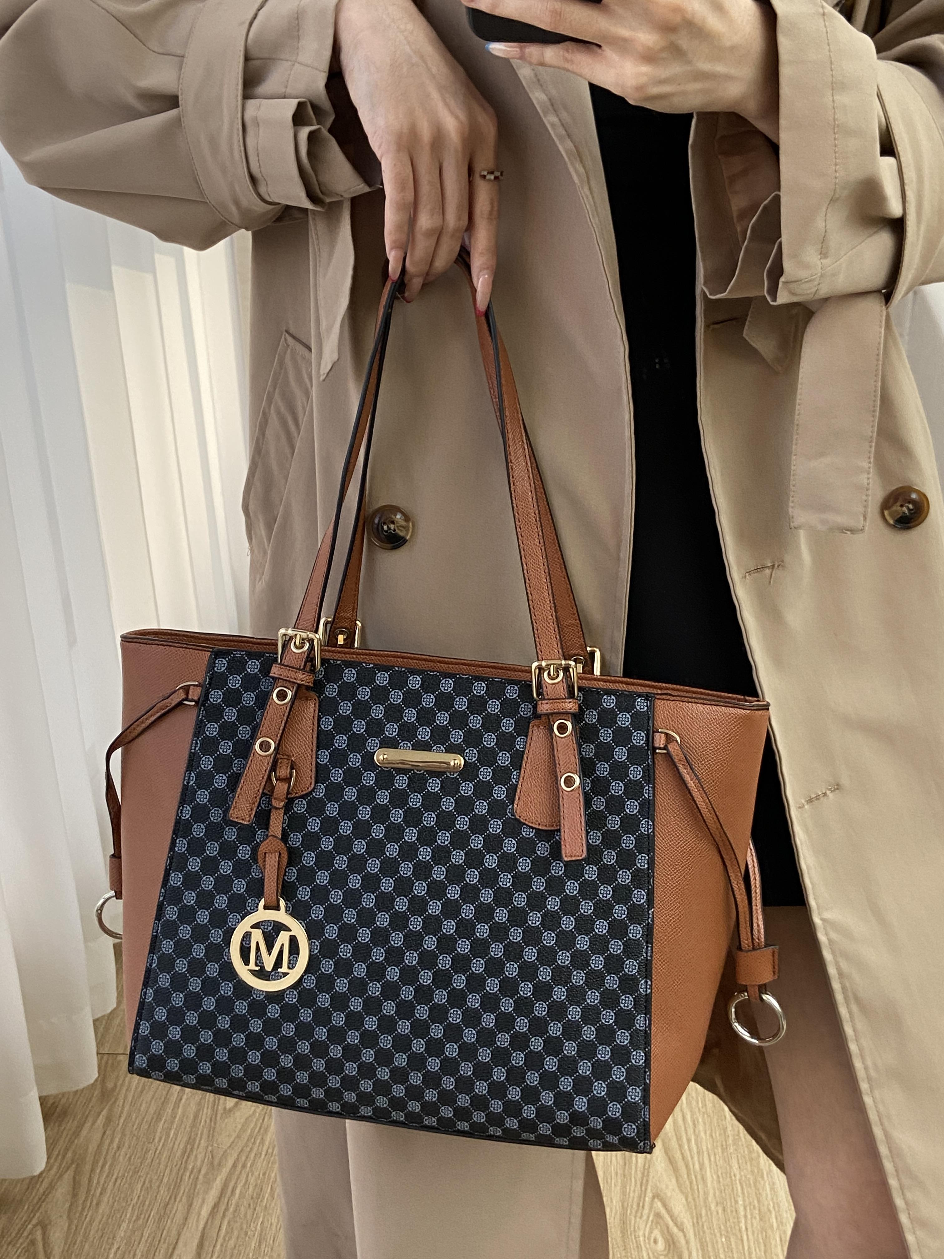 CHIOZND | Midtown Tote - Monogram Two-Tone Klasik tas sling bag tote bag wanita terbaru tas selempang cewek terbaru 2026 tas selempang korean style kuliah/kerja