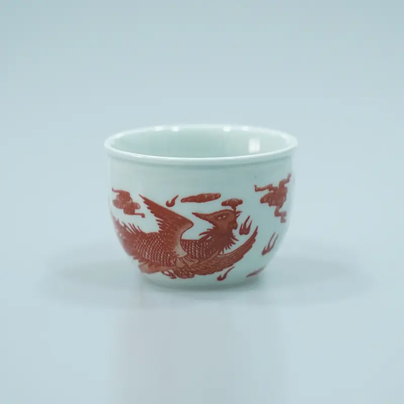 Teacup,phoenix jar-shaped porcelain cup