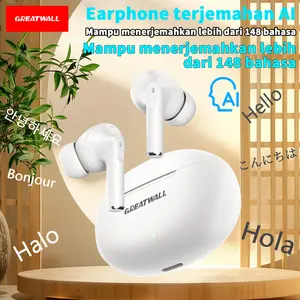 AI Greatwall TWS Headphone Nirkabel Earphone Bluetooth-kompatibel 5.3 Headset Tahan Air dengan Mikrofon untuk Xiaomi iPhone Earbud