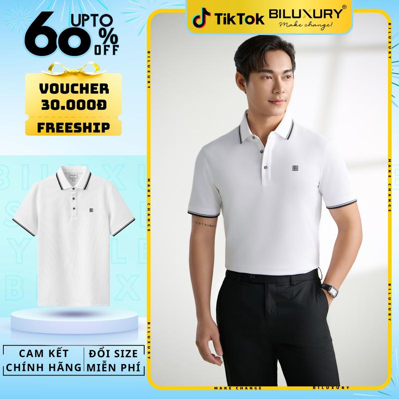 [HÀNG MỚI 2025] Áo Polo Biluxury Cao Cấp 9APCB581TRK Trơn Thiết kế tinh tế form ôm vừa người tôn dáng trẻ trung Nam Ngắn Tay Menswear Shirt Có Cổ