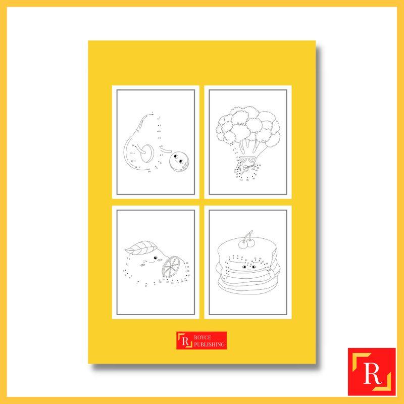 Kawaii Food Dot To Dot Colouring Activity Book For Kids, Preschoolers and Toddlers 1 - (A4 | 30 Images | 100gsm) 3
