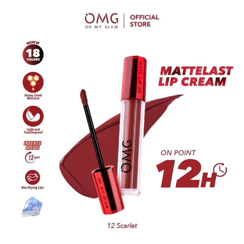 OMBRE OMG LIPCREAM NO 14 CAPPUCINO & NO 12 SCARLETT Waterproof 1