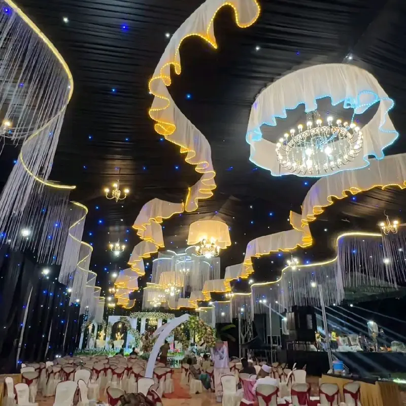 lampu dekorasi tenda.pipa elastis. fipa conduit.pipa tihang standing lampu dekorasi pelaminan wedding 1