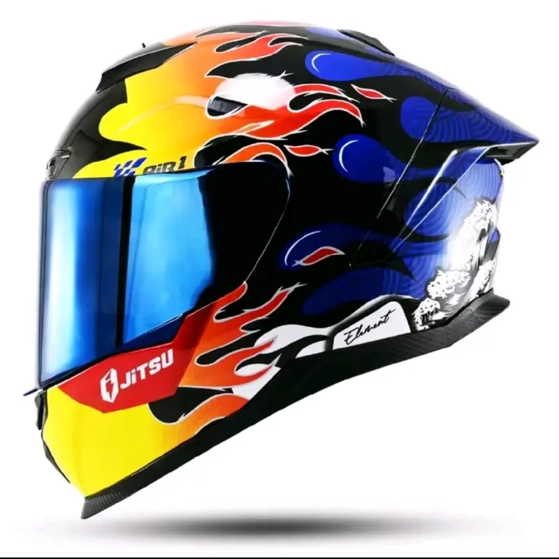 KACA VISOR IRIDIUM TT COURSE JITSU AIR 1  KBR MLA TTC JS FULL FACE Motorcycle Red 3