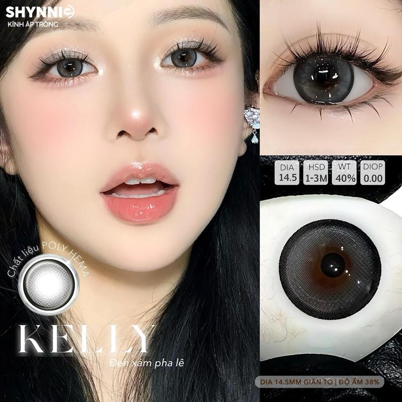 1 CẶP Lens kính áp tròng màu đen GIÃN TO 14.5mm - có viền SHYNNIE LENS LENS HUẾ