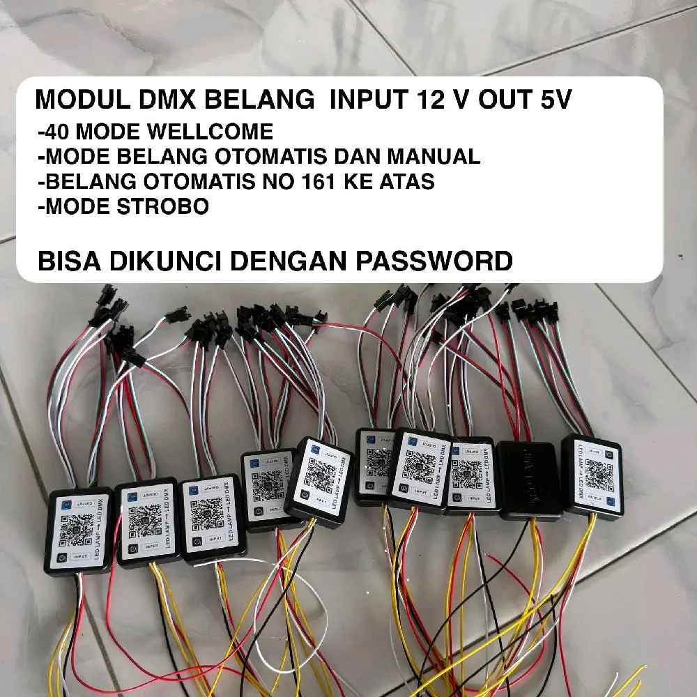 MODUL DMX BELANG 4 CABANG 6 CABANG UPGRADE MODUL LAMPU ALIS 12VOLT OUTPUT 5 VOLT