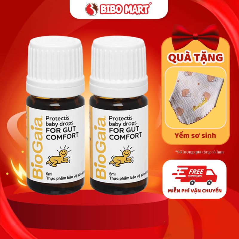   Combo 2  Men Vi Sinh BioGaia Protectis 5ml Hỗ Trợ Tiêu Hóa Cho Bé Khỏe Mạnh 