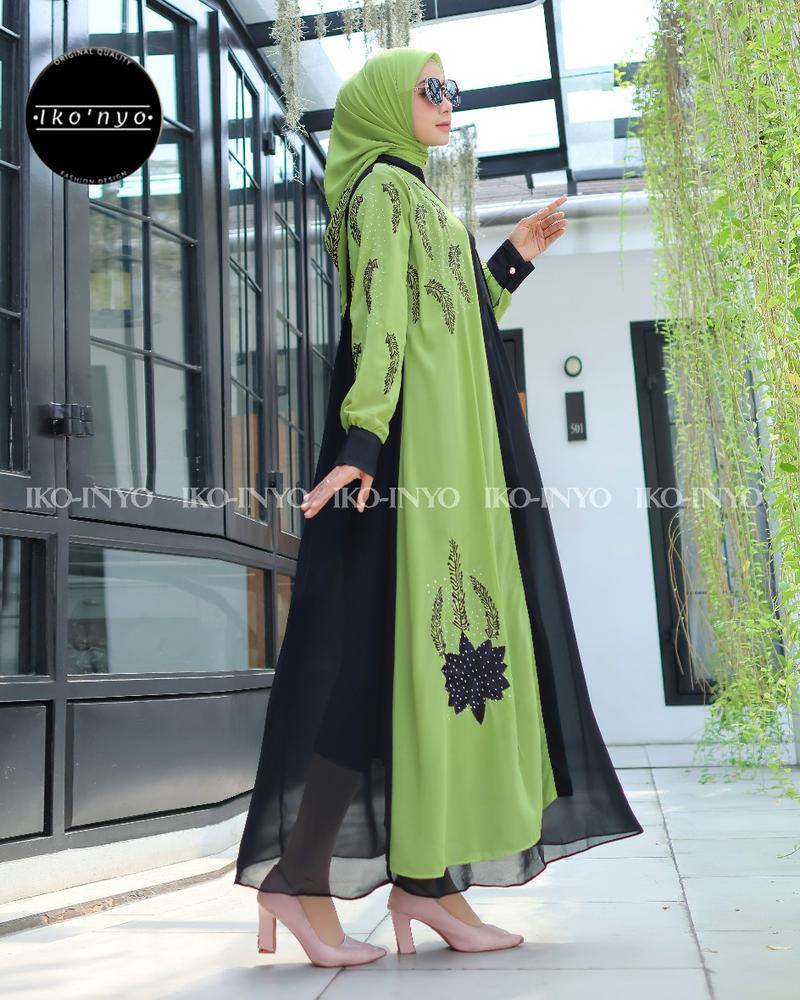 Product Introduction of Gamis terbaru                                             mat ceruti premium                                                  bordir 6